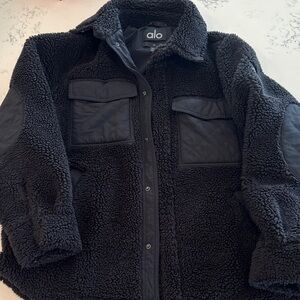 ALO Yoga Black Sherpa Teddy Jacket XS